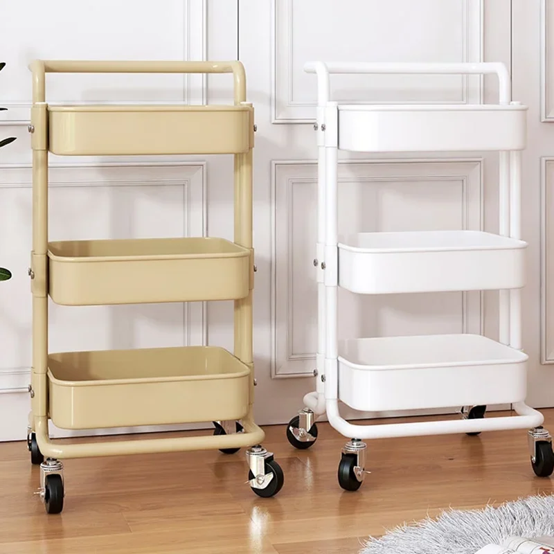 Modern Metal Kitchen Trolleys for Home Furniture Auxiliary Cart Household CreativeDesign Multilayer Move Kitchen Storage Carts