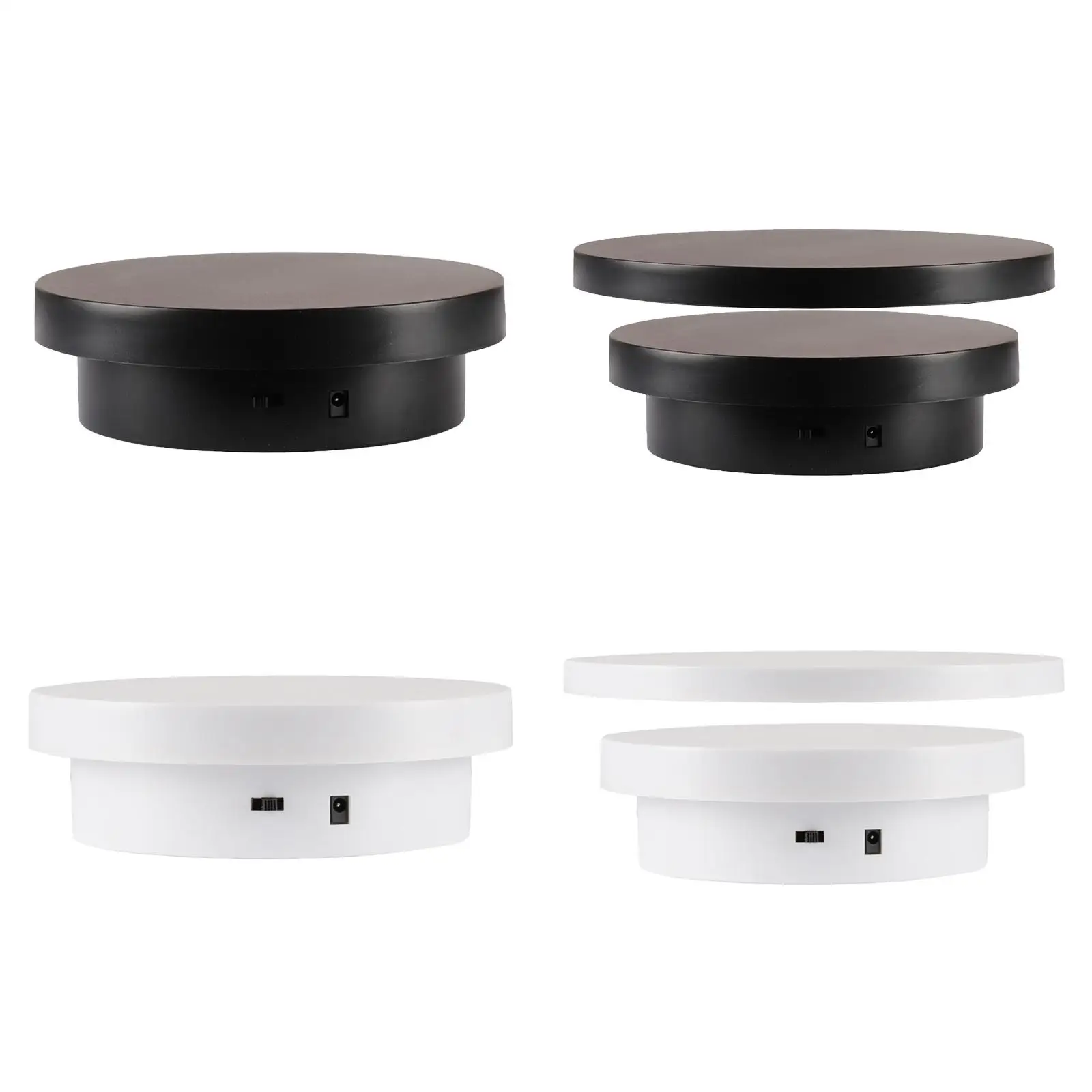 Rotating Display Stand USB Round Portable Electric Display Rack 360 Degree