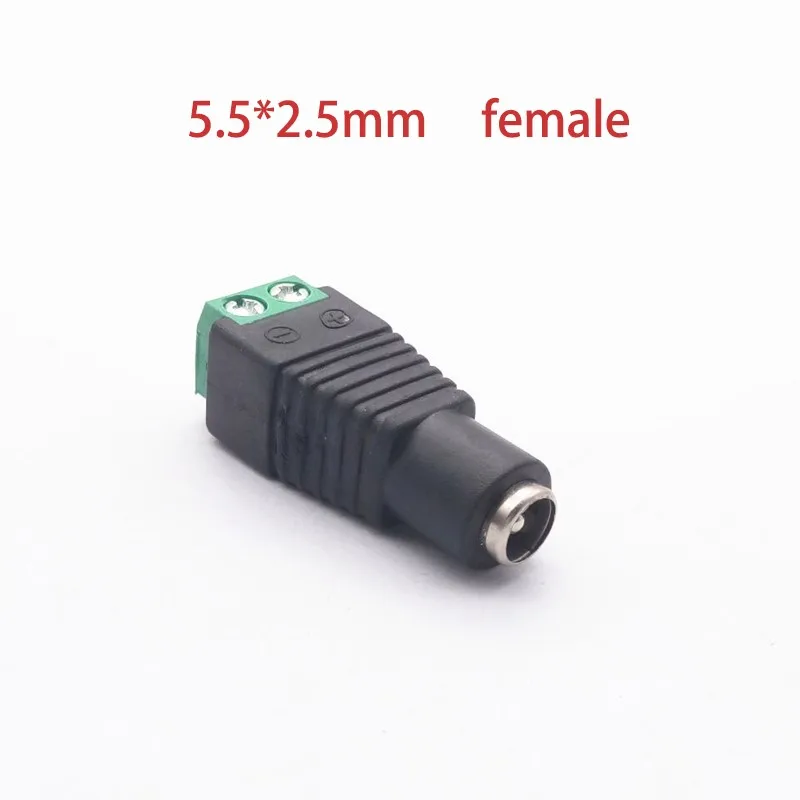 DC Male Or Female Head Welding Free 5.5*2.5mm Green Terminal Power Adapter, New Type Of Adapter Wire End  B5