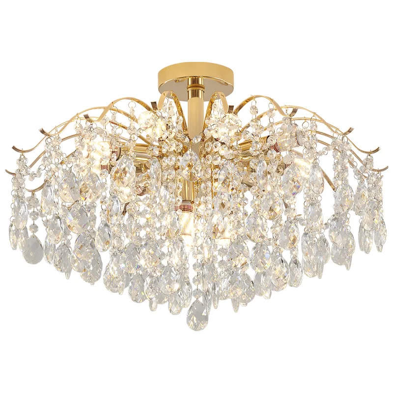 Imagem -06 - Modern Crystal Led Lights Chandelier For Living Room Decor Quarto Pendurado Luz Luminária Lâmpada Pingente Luxo Decoração para Casa