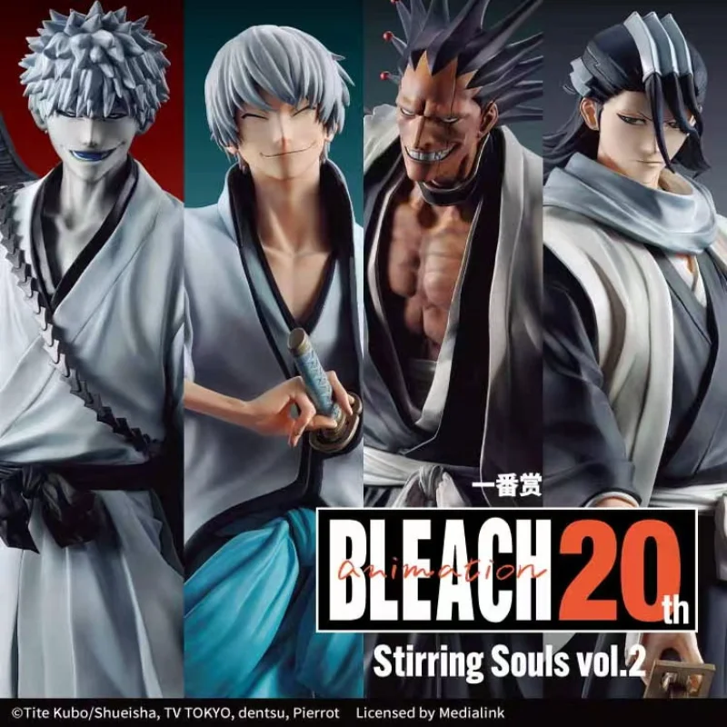 

In Stock Original Bandai Ichiban Kuji BLEACH Kurosaki Ichigo Ichimaru Gin Ichimaru Gin Zaraki Kenpachi Kuchiki Byakuya Anime