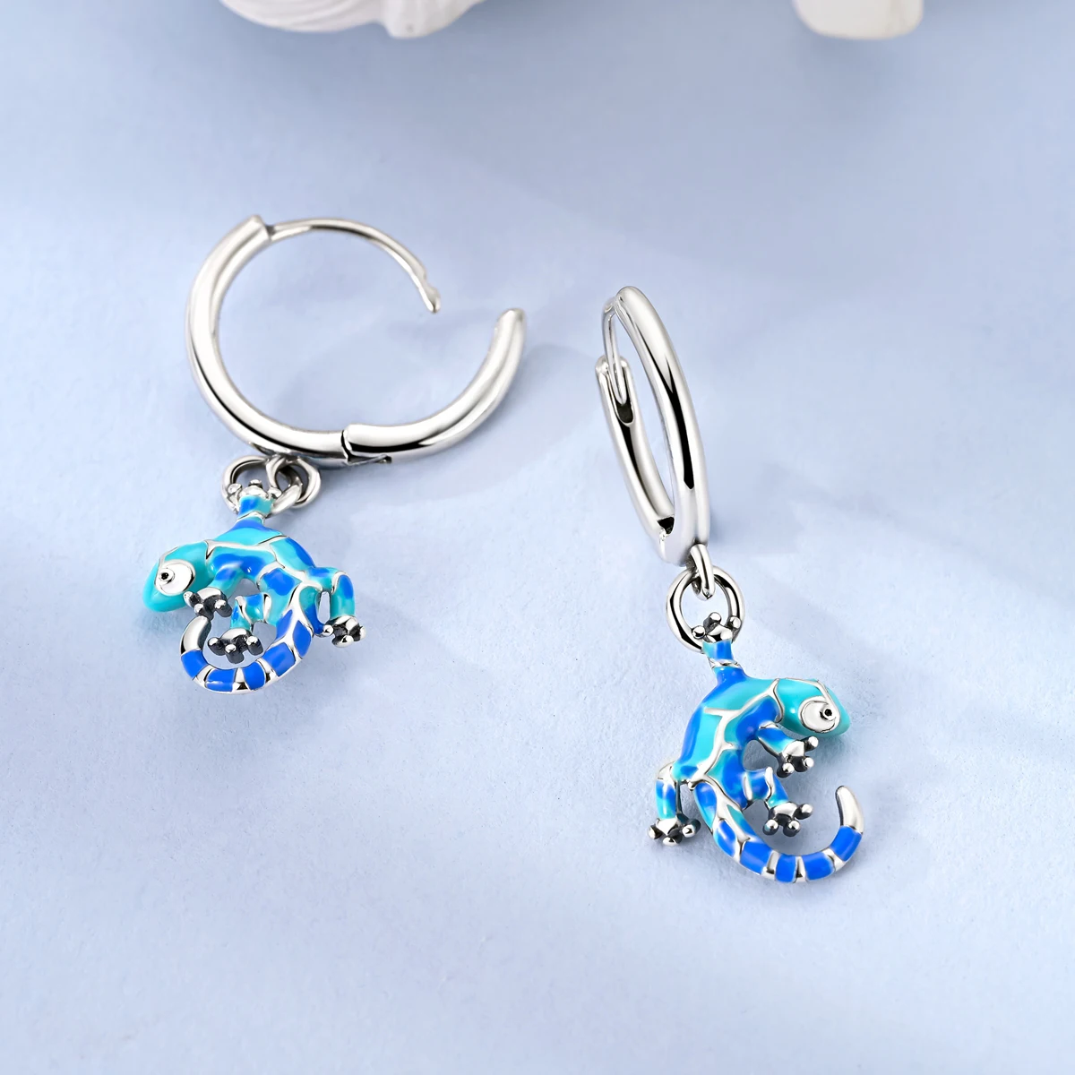 925 Sterling Silver Earrings Women Sparkling Glazed Wall Lizard Drop Earring For Anniversary Wedding Jewelry Gifts