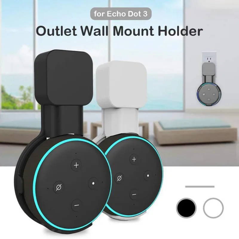 Suporte de parede para echo dot 3, 1/2 peças, suporte para gerenciamento de cabos, portátil, 3ª geração, alto-falante portátil, caixa de som, gancho