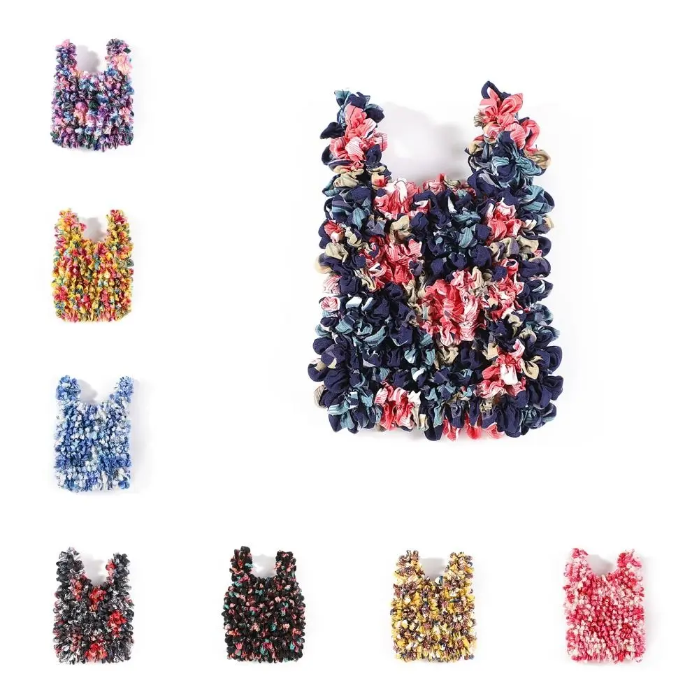 

Creative Bubble Stretch Bag Large Capacity Multi Purpose Pleated Flexible Shopping Bag Flower Handheld Foldable Storage Bag
