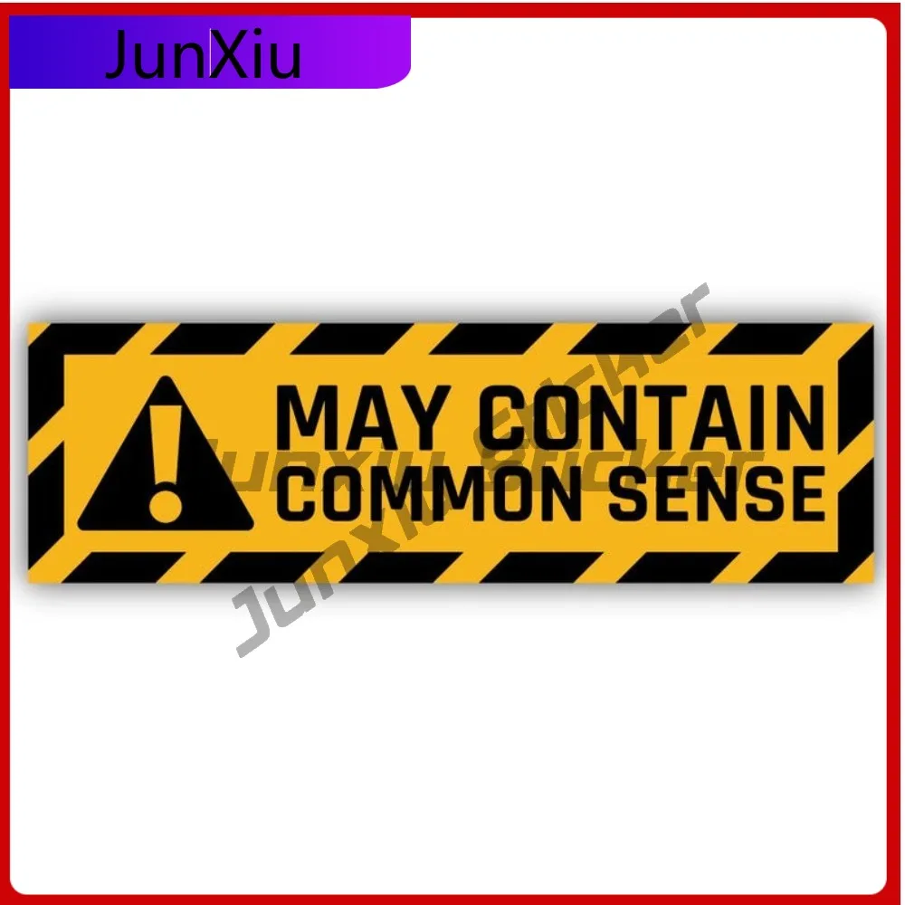 Warning May Contain Common Sense Vinyl Sticker Blue Collar Humor Adult Humor Joke Car Truck Bumper Decal Personalized Stickers