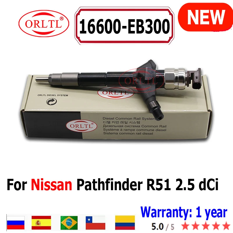 16600-EB300 NEW DIESEL FUEL INJECTOR 16600EB300 16600 EB300 Nozzle 095000-5650 For Nissan Pathfinder R51 2.5 dCi ORLTL