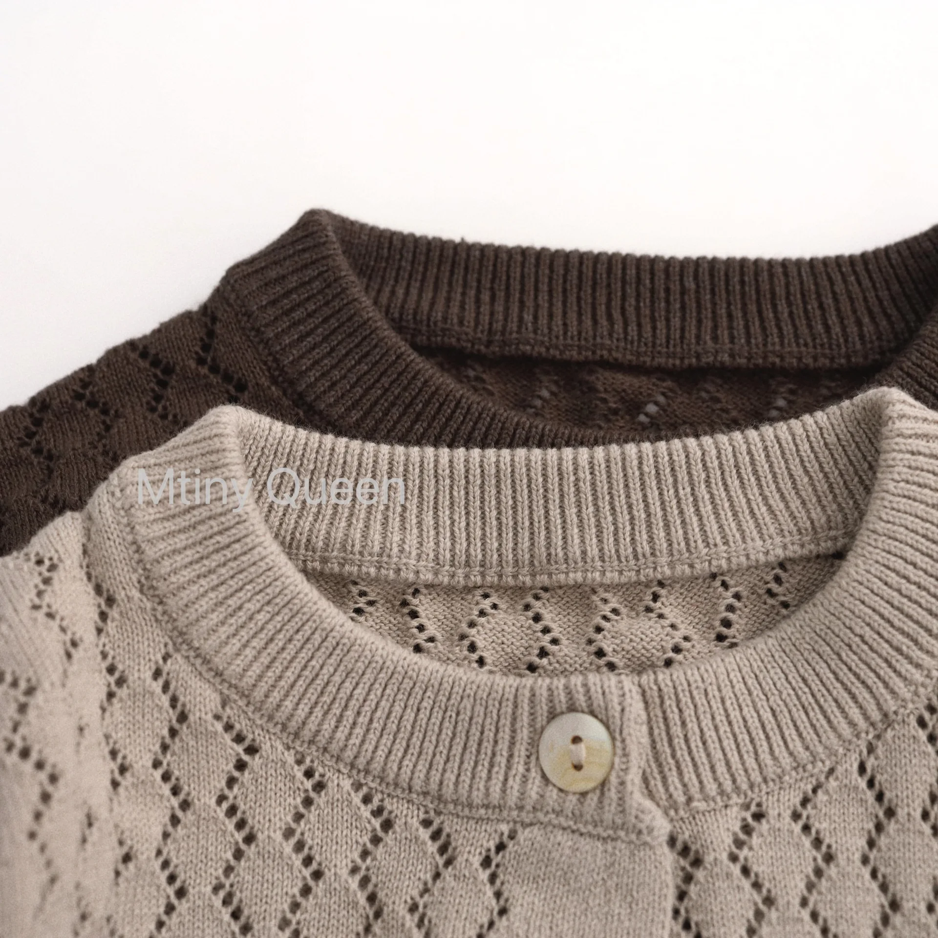 Summer Children Long Sleeve Knit Coat Boys Girls Thin Cotton Knitted Sweater Cardigan Baby Air Conditioned Shirt Jacket