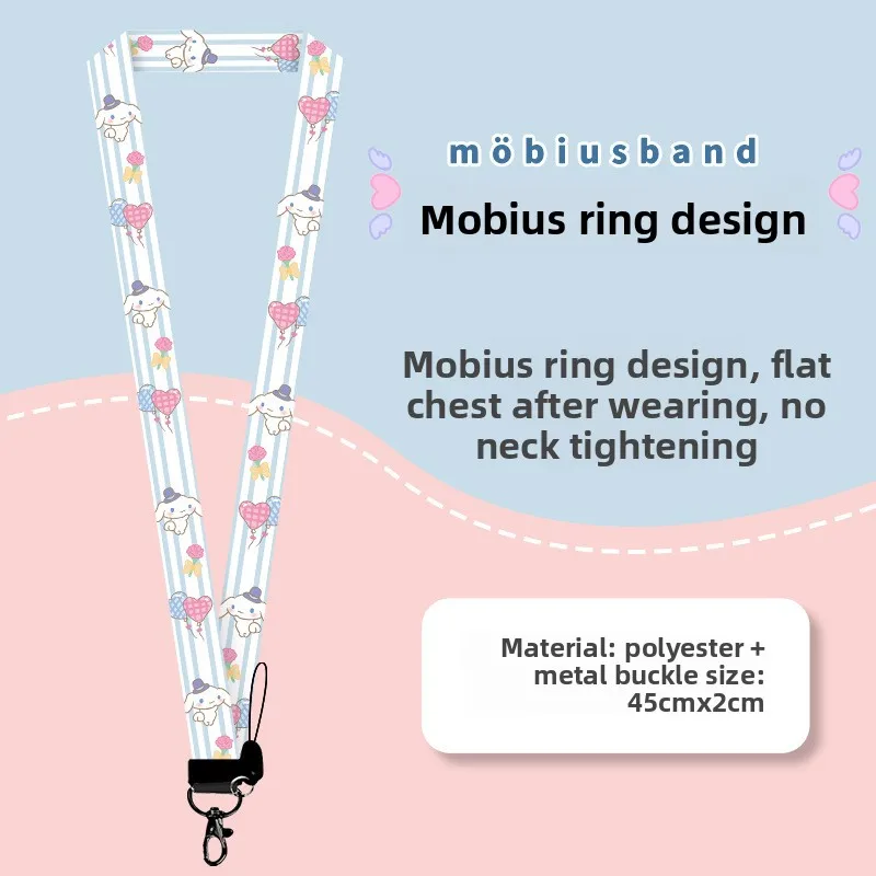 حامل بطاقة الحرم الجامعي للطلاب الكرتوني من سانريو سينامورول، حامل معرف الحبل، واقي بطاقة الوصول إلى مترو الأنفاق #4