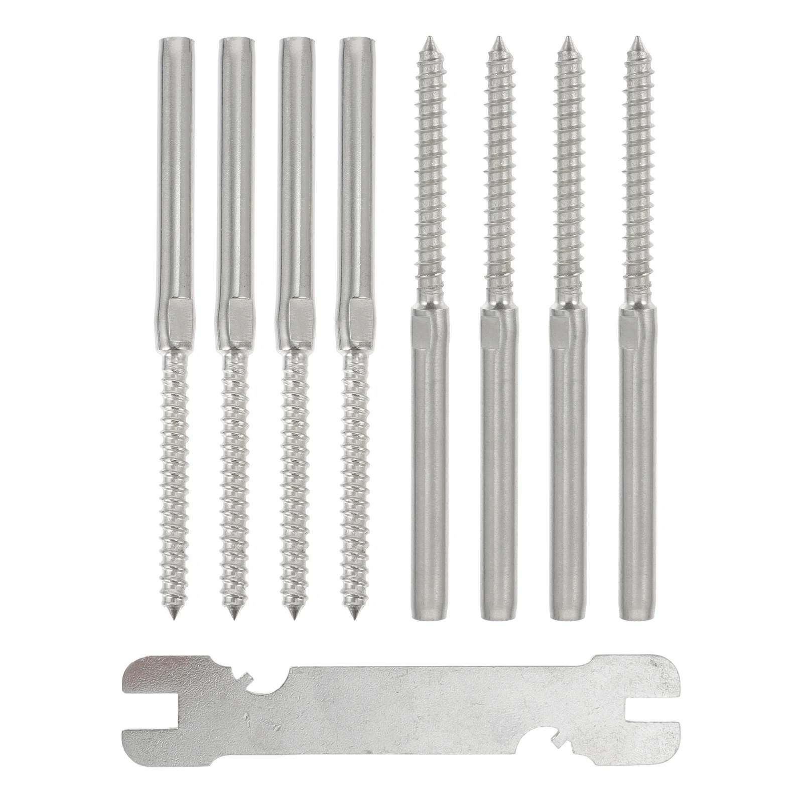 

8 шт. винты с зазором из нержавеющей стали, комплект для кабельных перил, винты с резьбой для системы перил на палубе, фурнитура для деревянных стоек