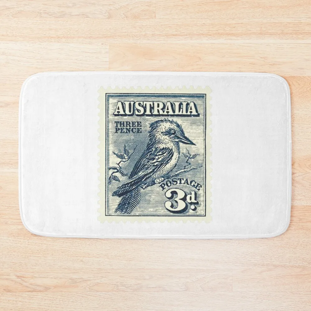 Australian Kookaburra Postage Stamp Bath Mat Absorbent Carpet For Bathroom Showers DoorFor The Door Mat