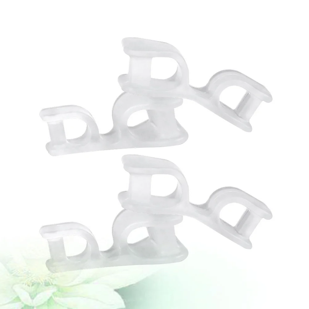 4 個の外反母趾矯正器 Sebs 足指セパレーター痛み緩和矯正器具外反母趾用フットケアツール透明矯正器