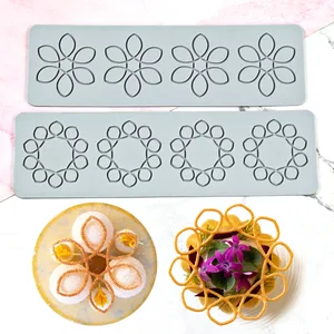 Pavilhão legal Sugar Flipping Lace Pad, DIY Folha, Flor, Cisne Chocolate, Fino Crisp, Decoração Do Bolo, Baking Silicone Mold, Chinoiserie 10 principais vendas tapete de silicone para renda de acucar - №5