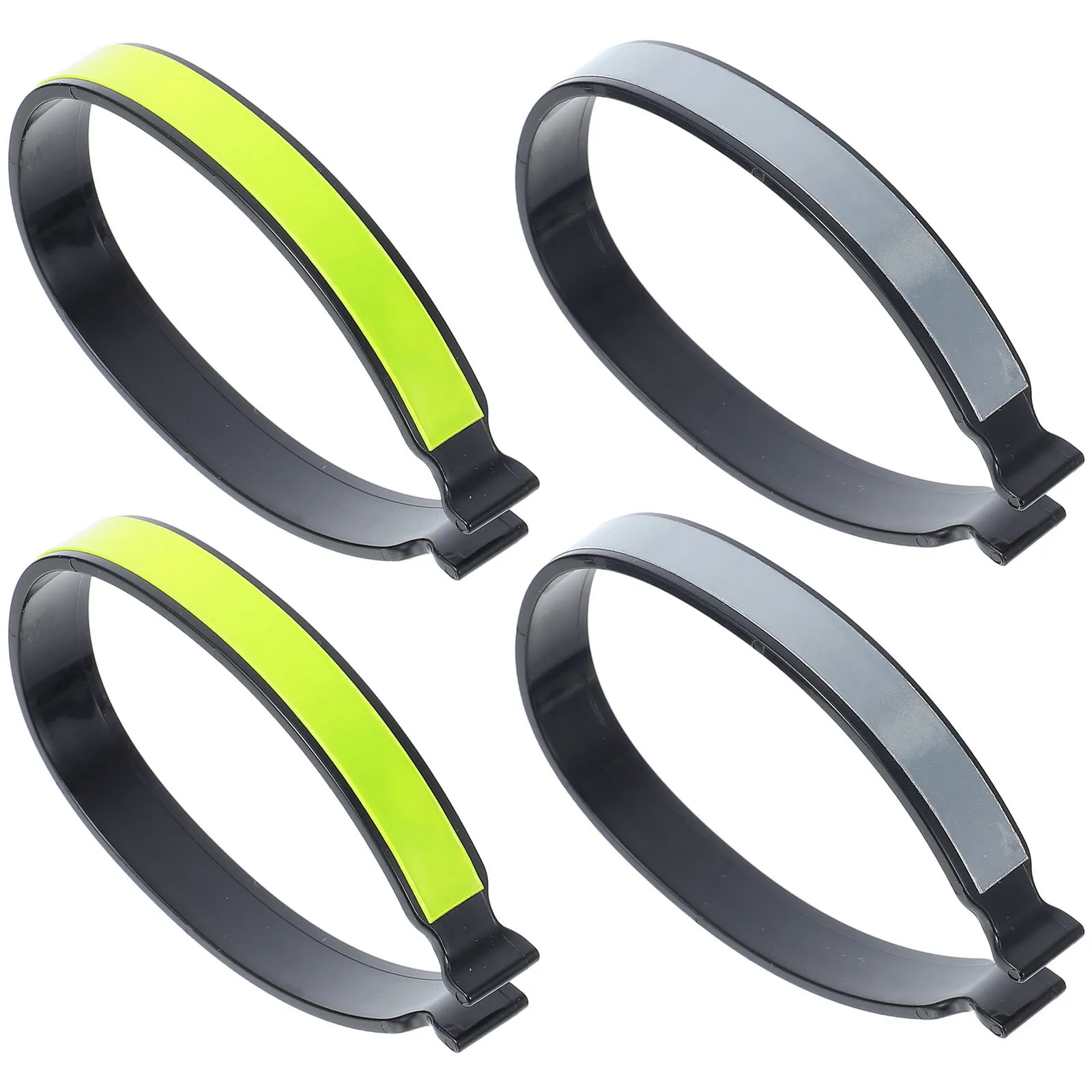 4 قطع من سروال ركوب الدراجات مع شرائط عاكسة، شريط تثبيت آمن للساق لركوب الدراجات على الطرق الجبلية، خفيف الوزن ومريح #6