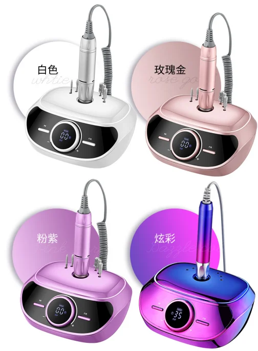 Bürstenlose hochwertige elektrische Nagelbohrmaschine, 35.000 U/min, professioneller Kupferstift, Pro-E-Datei, stark, für Maniküre, individuelles Logo