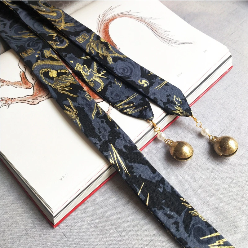 Chinese Style Hanfu Headdress Hair Tie Ribbon Hair Rope Vintage Hair Band Bell Pendant Tassel Long Ribbon Women Girls Headwear