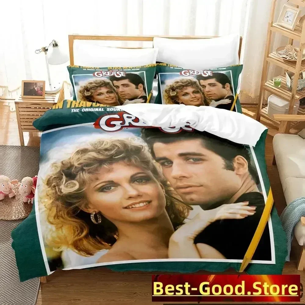 

3D Print Grease Bedding Set Duvet Cover Sheet Printed Bed Set Pillowcase Bed Full Queen King Size Comforter Bedroom
