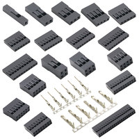 TJC8 Dupont Plastic Shell Plug 2.54mm Pitch Single Double Row Dupont Connector 1P/2P/3P/4P/5P/6P/7P/8P/9P/10P Housing Female Pin