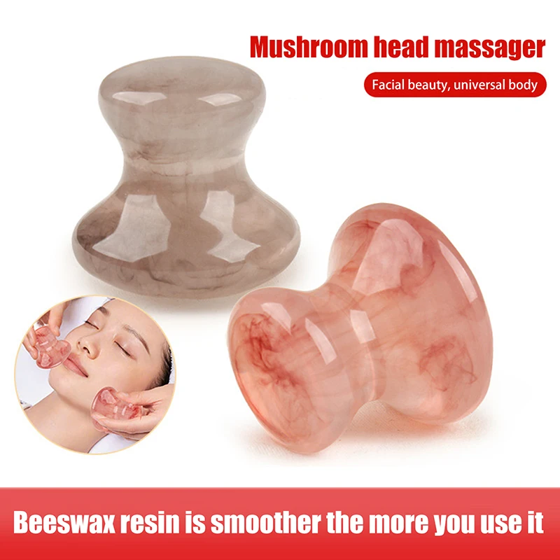 

1 PCS Natural Resin Mushroom Shape Massager Facial Roller Beauty Massage Eye Neck Care Slimming Tools Health Beauty Tools