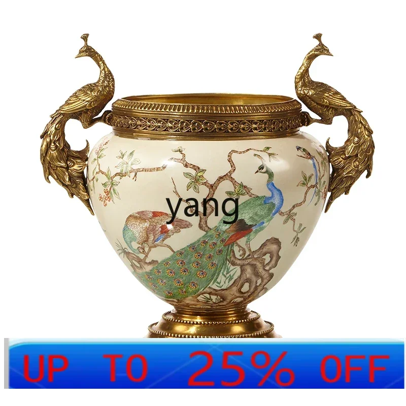 

LTT peacock decorative flower pot ornament living room decoration luxury high jewelry