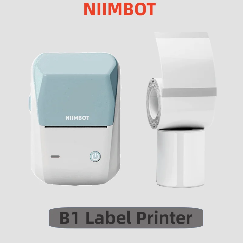 Imagem -03 - Niimbot b1 Blue Label Printer Impressora Térmica Portátil Mini Código de Barras Código qr Papel Adesivo Rolls Colorido Maker Cable