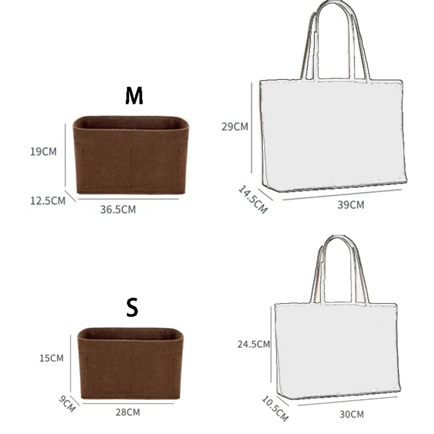 Banbeln Tory Tote Bag Organizer Organizer inserto per zaino Tote borsa interna grande In borsa YMX227