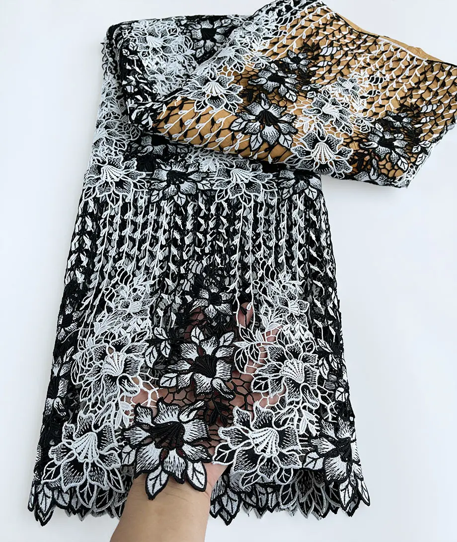 

5 ярдов, приятное на ощупь кружевное мягкое Африканское Гипюровое платье, элегантное нигерийское вечернее платье из Ганы и Swiss