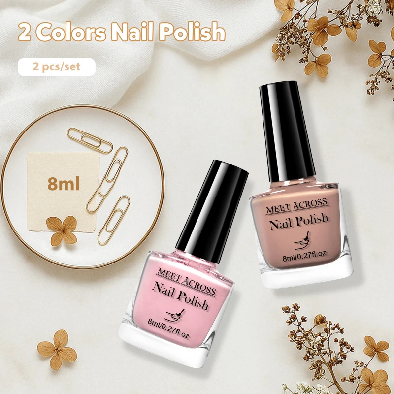 2 قطعة/المجموعة 8 مللي النبيذ الأحمر الوردي مسمار البولندية NoWipe الأعلى نقع قبالة الأشعة فوق البنفسجية LED مسمار ورنيش بريق اللون ملصقات الأظافر مجموعة مستلزمات الأظافر #6