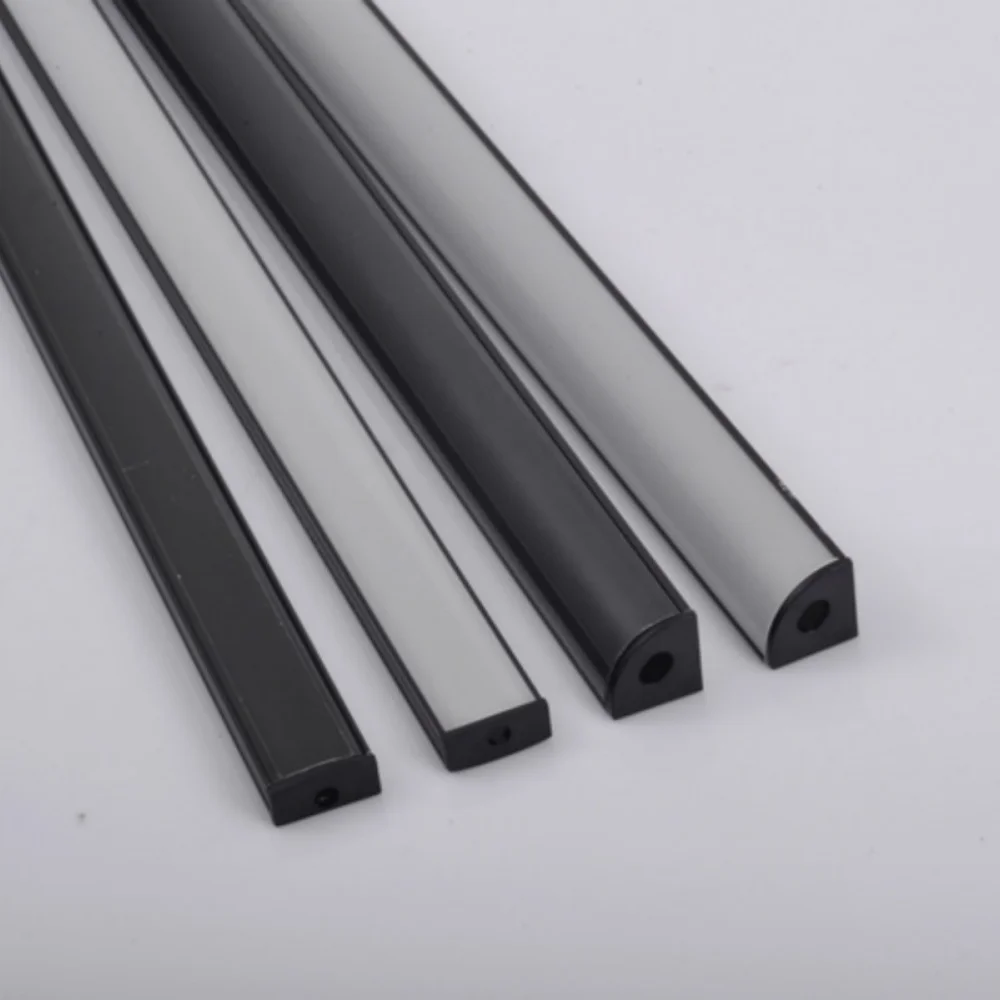LED Aluminum Profile Black Cover LED Bar 50cm LED Light Strip LED Profile Aluminium for Interior House Ceiling Wall Corner