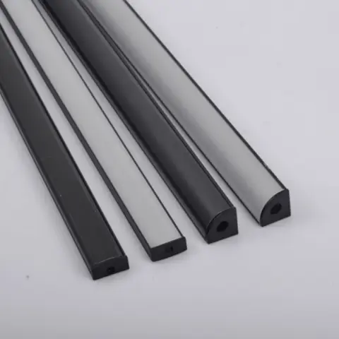 LED Aluminum Profile Black Cover LED Bar 50cm LED Light Strip LED Profile Aluminium for Interior House Ceiling Wall Corner