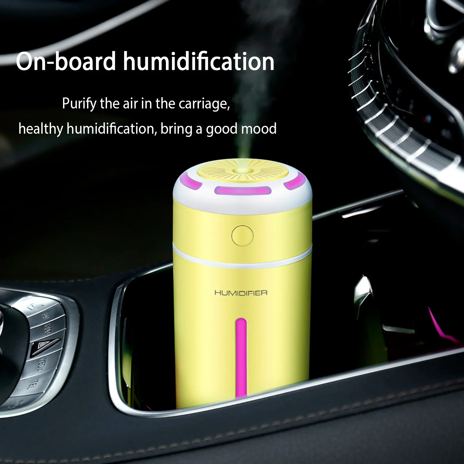 New 230ml Mini Air Humidifier USB Aroma Diffuser Oil Air Purifier Mute Mist Maker For Car Home Bedroom Aromatherapy Dehumidifie