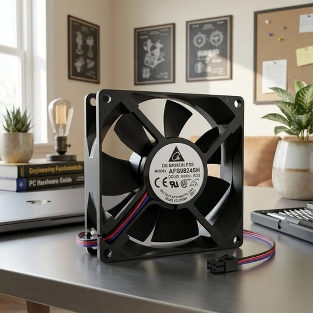 For Delta AFB0824SH-ROO 8025 DC24V 0.33A 8CM 3-Wire Dual Ball Inverter Fan