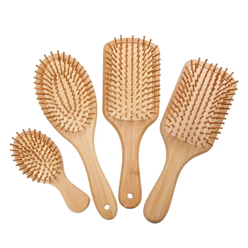 Bamboo Hair Brush Women Styling Hair Comb Hairbrush Wide Teeth Bamboo Combs for Hair Smooth Massage Scalp Brush Barber Comb view 6