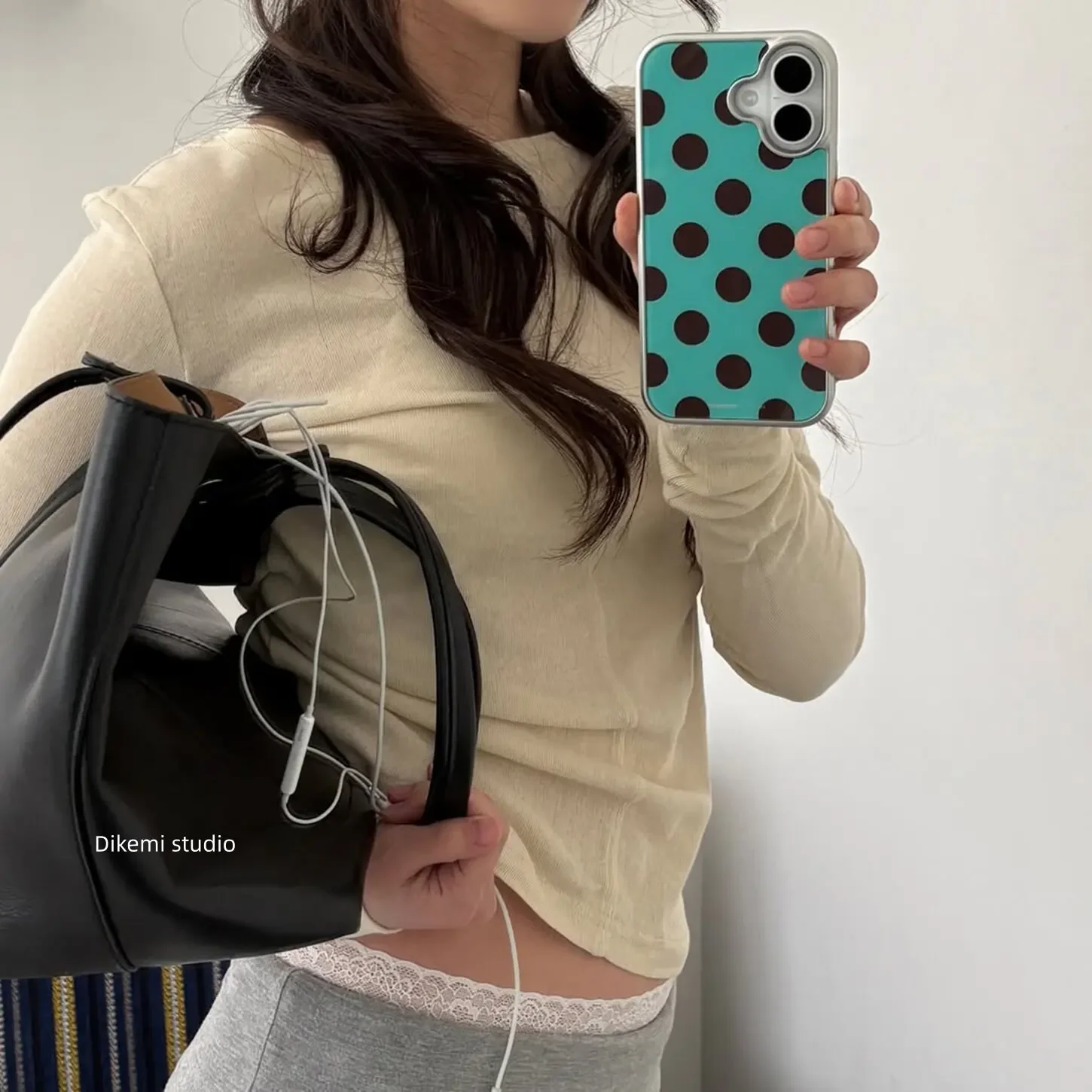 Korean Ins Mint Green Polka Do - огляд і ціна Phone Cases Polka Dot