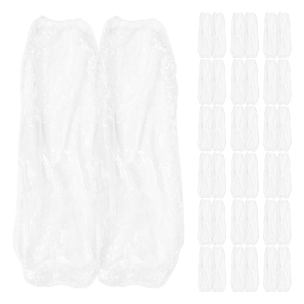 

200 Pcs Waterproof and Stain-resistant Gloves Arm Protectors White Sleeves Work