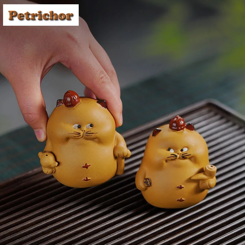 

Исин Цзыша Фортуна Кошка Держатель для благовоний Чай Домашнее животное Японские чайные игры Чайная фигурка Игровые игрушки Чайная статуя Украшения Чайная церемония Подарок