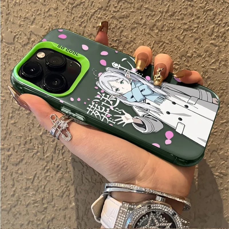 Funda de teléfono Frierens de cómics japoneses para iPhone 17 16e 16 15 14 13 12 11 mini Pro Max X XR XSMAX Air Plus, funda trasera mate anticaída