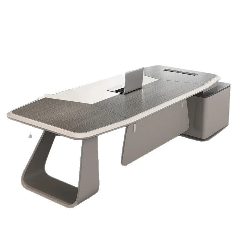 

Стол босса, простой современный стул, письменный стол, свет, роскошный офис для менеджера