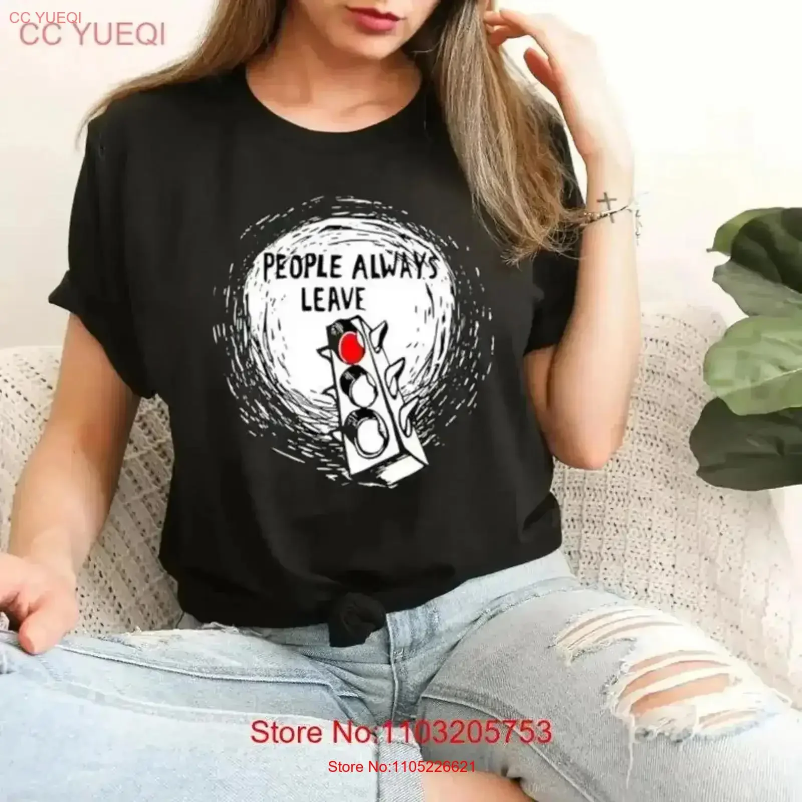 One Tree Hill People Always Leave Peyton Art T Shirt vintage lavado elegante top para uso diário roupas de grife gráfico