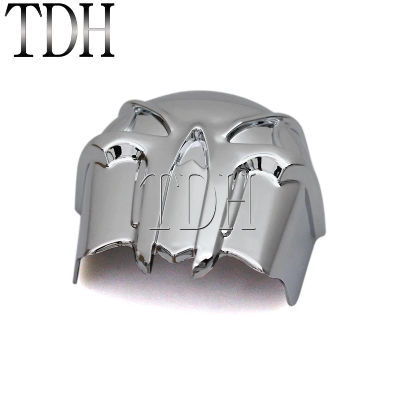 Motorcycle Accessories Chrome Plastic Stock Cowbell Horn Cover Skull Horn Guard For Harley Dyna Softail Touring Sportster 92-13