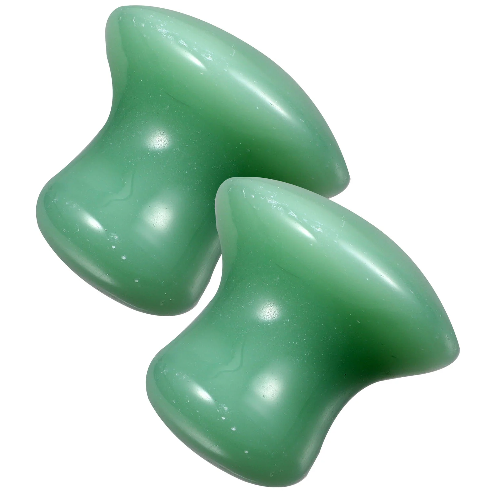 2 Pcs Mushroom Massage Stone Jade Skin Care Tools Facial Body Gua Sha Board Massaging Supplies Circulation Hot