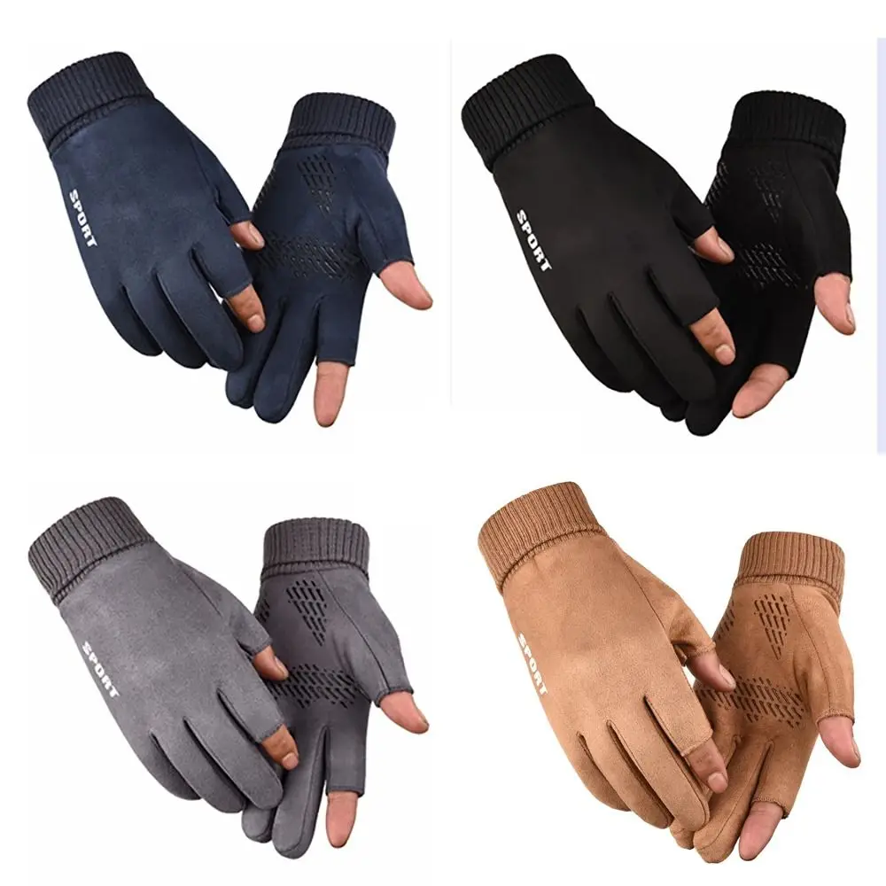 

Plush Warm Touch Screen Gloves Riding Skiing Gloves Windproof Thickened Winter Mitten Cold Proof Hand Warmer Men