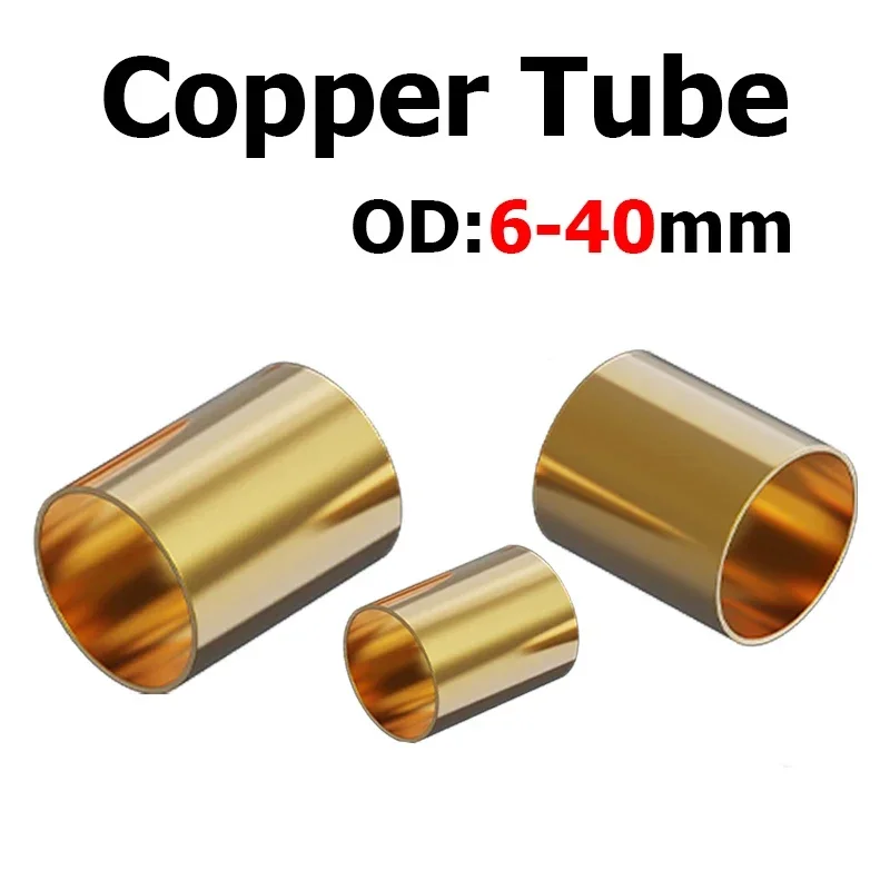 

Copper Sleeve Ferrule Bushing Ring Hollow Copper Tube DIY Tool Handle Accessories Copper Bushing Copper Ring Various Sizes