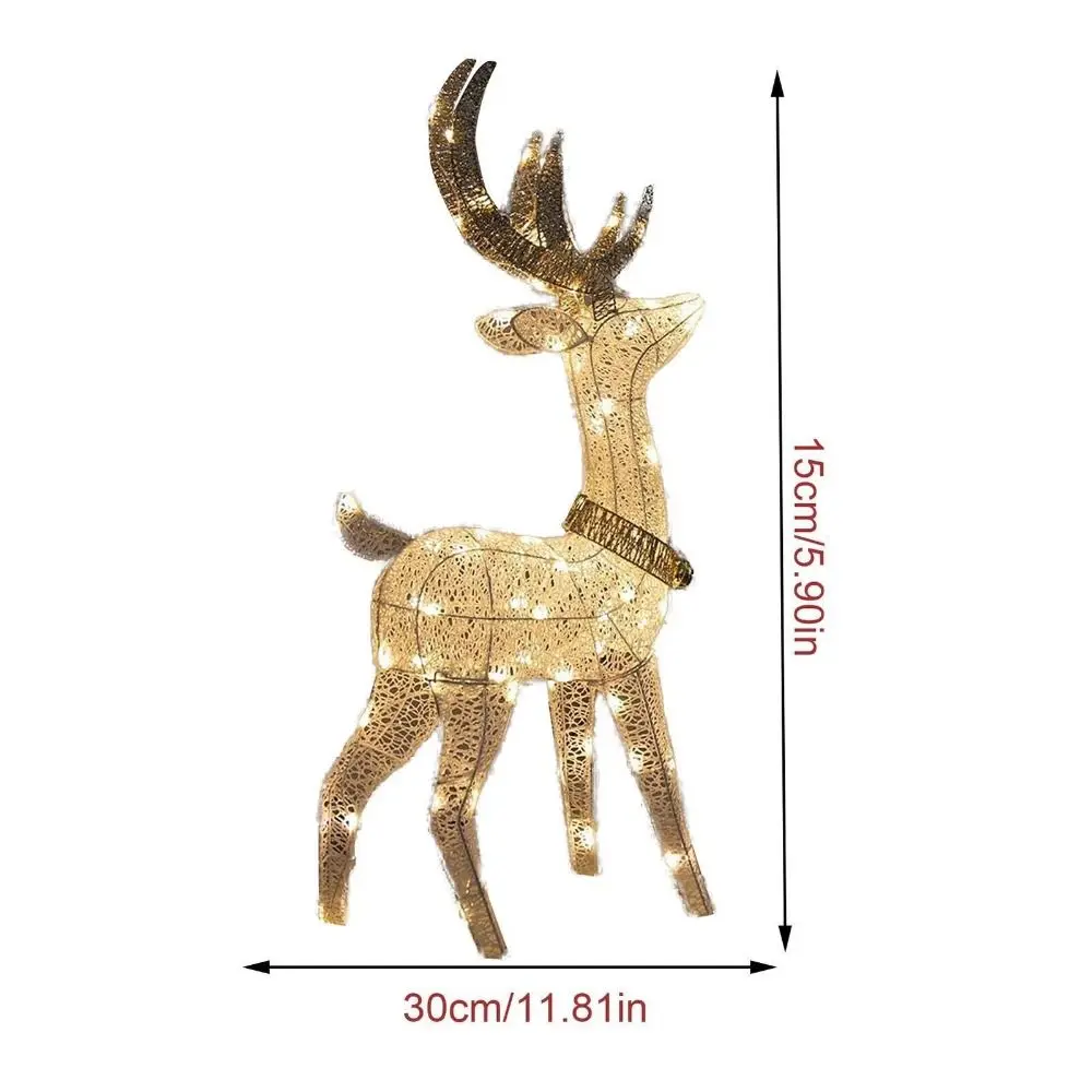 Christmas Light Deer Ornament Decor Light-Up Reindeer Indoor Outdoor LED Lights