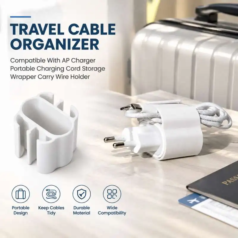 AP Charger Travel Cord Winder Portable Charging Cable Storage Organizer Pouch Carry Wire Arrangement Tool