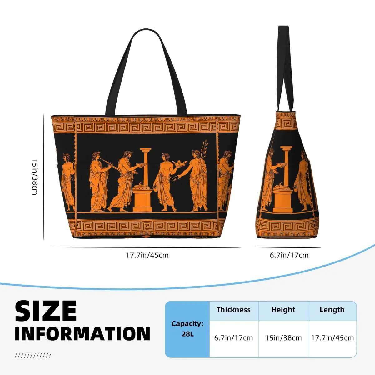 الأحمر الشكل اليونانية زهرية عرض المشهد حقيبة حمل على الشاطئ حقيبة رياضة رياضة اليوغا واق من المطر كبير حمل حقيبة المرأة حقيبة سفر حقيبة اللياقة البدنية