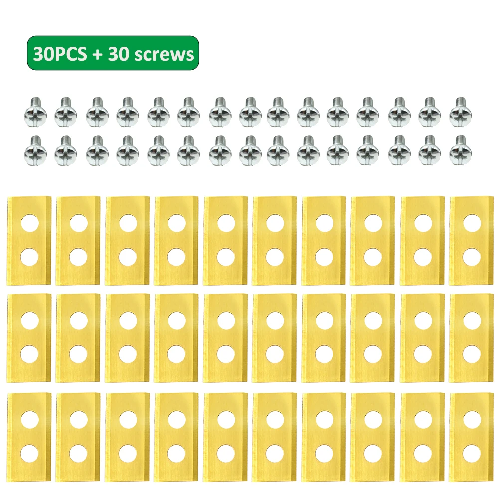

O50 18/30 шт. лезвие для газонокосилки с золотым титановым покрытием, Сменное лезвие с 2 отверстиями для робота Worx landroid