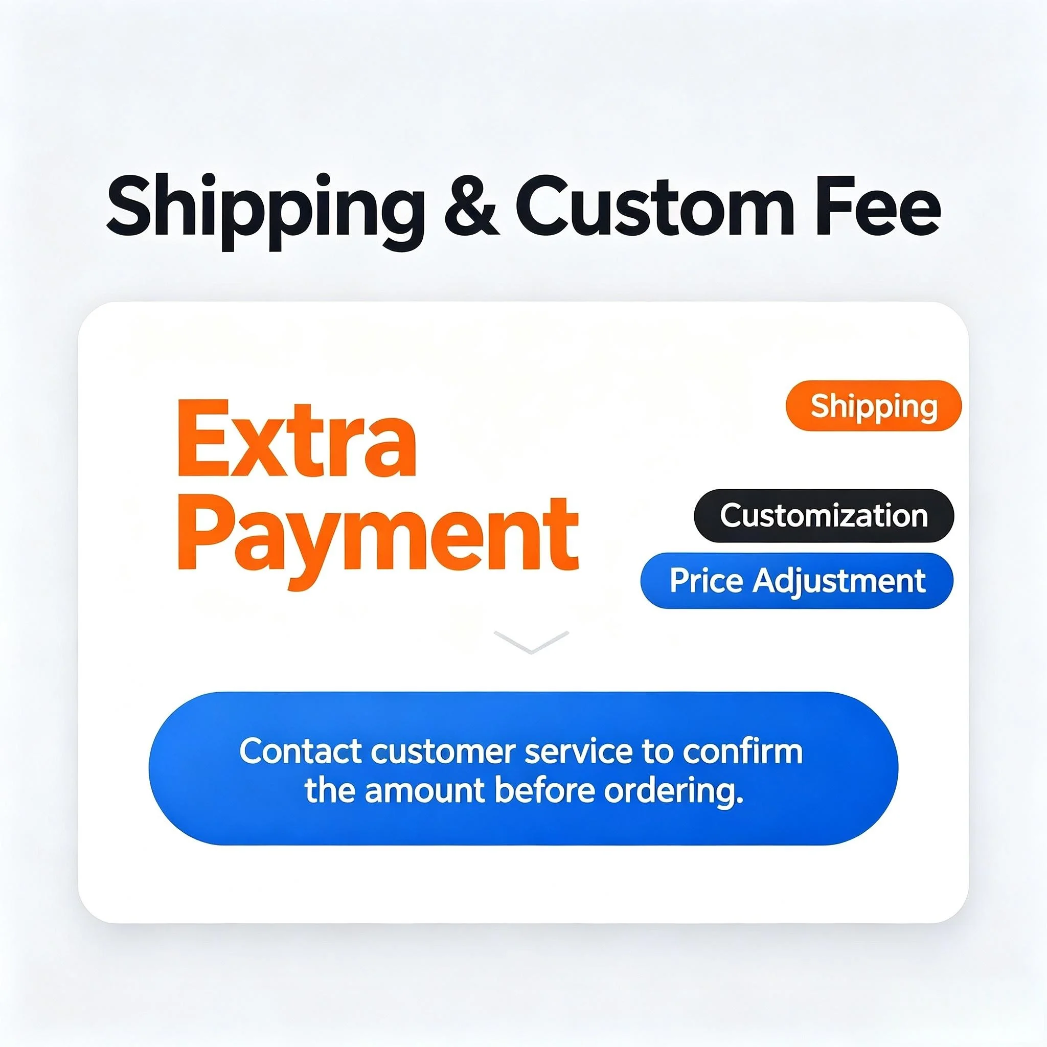 Delivery Fee, Customization Fee, Tariff, Price Difference