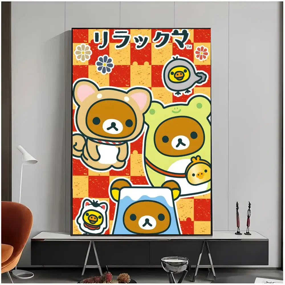 cartoon character R-Rilakkuma Poster Living Room Bedroom Decorative Print Unframed Decor
