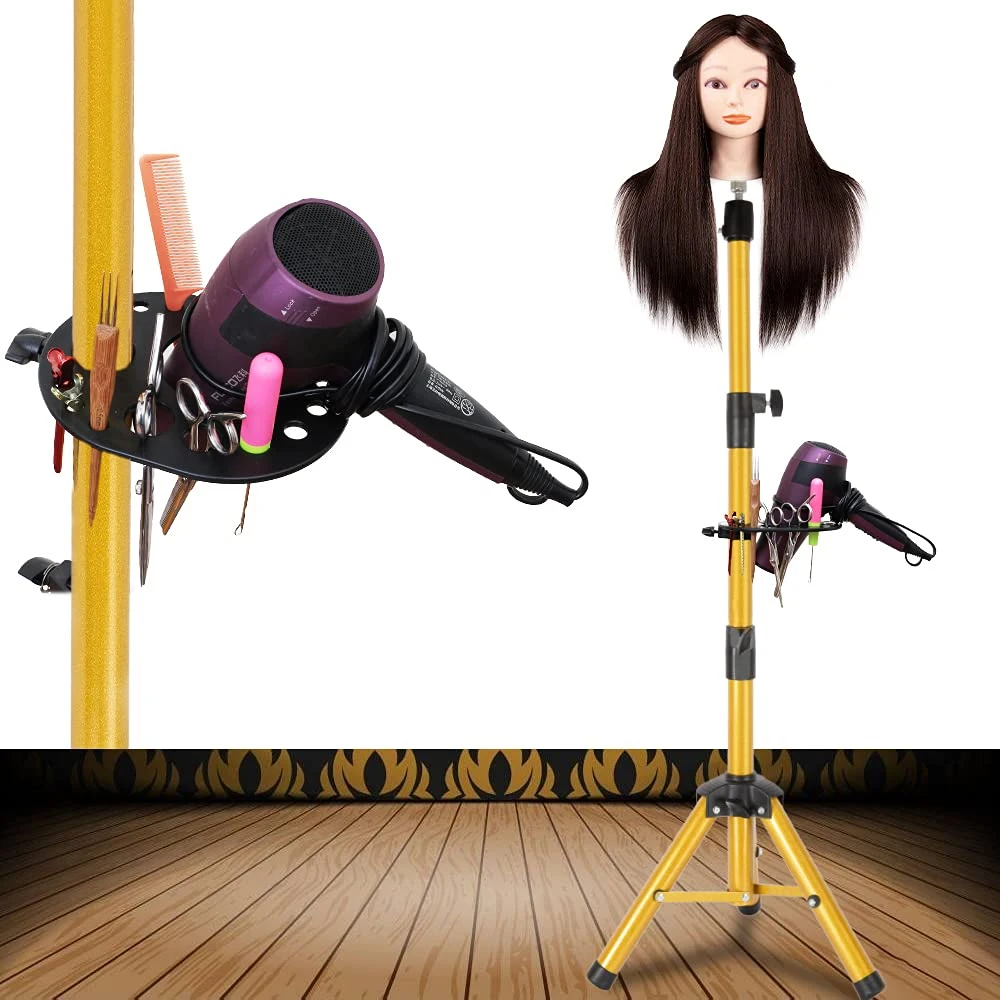 55 Inch Wig Stand Tripod WIth Tray Mannequin Head Stand Wig Stand Tripod Wig Head Stand with Manequin Head Wig Tripod Stand