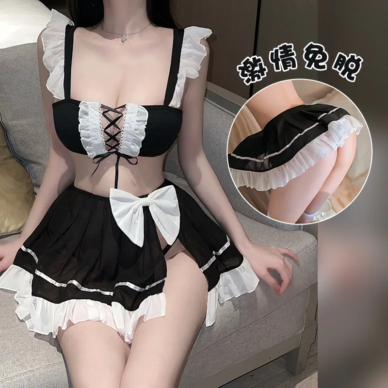 

Japanese Anime Women Sexy Lingerie Maid Dress Moe Cosplay Costumes Servant Hot Dress Uniform Kawaii Outfit Porno Bar Temptation